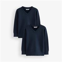 Clarks Boys,Girls,Kids Unisex 2 Pack Jumper 3-4 years Navy Jumper None