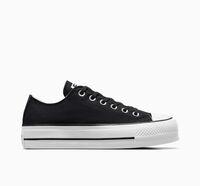 Converse Chuck Taylor All Star Lift Platform Canvas Low-Top Shoe For Women In Black, Size 9.5