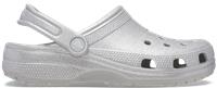 Crocs | Unisex | Classic Glitter | Clogs | Silver Glitter | W3/M2
