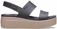 Crocs | Women | Brooklyn Low | Sandals | Black / Mushroom | 4