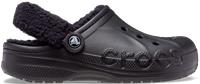 Crocs | Unisex | Baya Lined Fuzz-Strap | Clogs | Black / Black | W10/M9