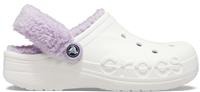 Crocs | Unisex | Baya Lined Fuzz-Strap | Clogs | White / Lavender | W9/M8