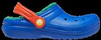 Crocs | Kids | Classic Lined | Clogs | Blue Bolt / Multi | J2