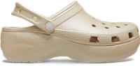 Crocs | Women | Classic Platform Glitter | Clogs | Champagne | 9