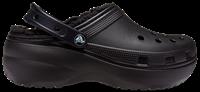 Crocs | Women | Classic Platform Lined | Clogs | Black | 5