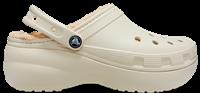 Crocs | Women | Classic Platform Lined | Clogs | Bone | 4