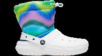 Crocs | Kids | Classic Lined Spray Dye Neo Puff Boot | Boots | White / Multi | J1