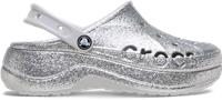 Crocs | Women | Baya Platform Glitter | Clogs | Silver | 5