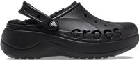 Crocs | Women | Baya Platform Lined | Clogs | Black | 9