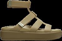 Crocs | Women | Brooklyn Luxe Gladiator | Sandals | Tan / Tan | 3