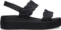 Crocs | Women | Brooklyn Woven Low | Sandals | Black / Black | 9