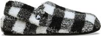 Crocs | Unisex | Classic Buffalo Check Cozzzy Slipper | Slippers | Black / White | W4/M3