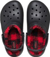 Crocs | Kids | Classic Lined Buffalo Check | Clogs | Black | J3