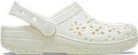 Crocs | Kids | Classic Floral Cut-Out | Clogs | Chalk | C11