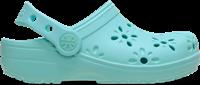 Crocs | Kids | Toddler Classic Floral Cut-Out | Clogs | Aquamarine | C7