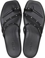 Crocs | Women | Miami Studded Toe Loop | Sandals | Black | 4