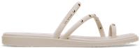 Crocs | Women | Miami Studded Toe Loop | Sandals | Almond Tint | 7