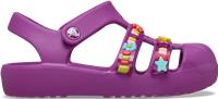 Crocs | Kids | Toddler Classic Beaded Fisherman | Sandals | Grapeberry | C5