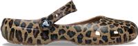 Crocs | Women | Classic Animal Ballet | Flats | Sepia/Leopard | 4