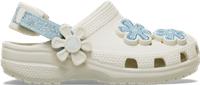 Crocs | Kids | Toddler Classic Denim Flower Adjustable Backstrap | Clogs | Summit White | C8