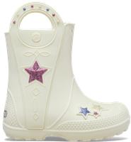 Crocs | Kids | Handle It Western Metallic Boot | Boots | Summit White | J6
