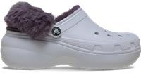 Crocs | Women | Classic Platform Fuzz Lined | Clogs | Frosted Grape | 8
