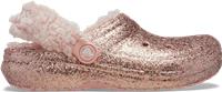 Crocs | Kids | Classic Fleece Lined Chunky Glitter | Clogs | Powder Pink | J1