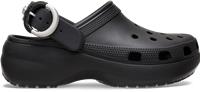 Crocs | Women | Classic Platform Studded Buckle | Clogs | Black | 5