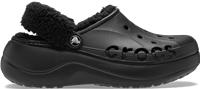 Crocs | Women | Baya Platform Fuzz Strap Lined | Clogs | Black | 7