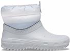 Crocs | Women | Classic Neo Puff Shorty Boot | Boots | Light Grey / White | 2