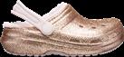 Crocs | Kids | Classic Lined Glitter | Clogs | Gold / Barely Pink | C11