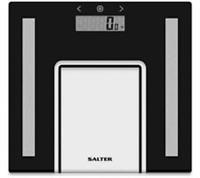 SALTER 9128 Glass Analyser Bathroom Scales - Black - BOX DAMAGE