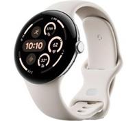 GOOGLE Pixel Watch 3 - Silver, Porcelain Band, 45 mm - REFURB-B