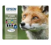 EPSON Fox T1285 Cyan, Magenta, Yellow & Black Ink - BOX DAMAGE