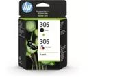 HP 305 Original Black and Tri-colour Ink Cartridges - Twin Pack
