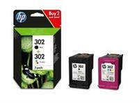 HP Combo 302 Tri-colour & Black Ink Cartridges Multipack - BOX DAMAGE