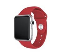 XQISIT Apple Watch 42 / 44 mm Silicone Strap - Red, Small
