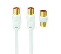 Logik Aerial Lead with Adapter 4M L4AERA15 Male to male cable BOX DAMAGE