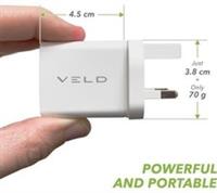 VELD VH30DW Super-Fast 30 W 2-port USB Wall Charger - White - BOX DAMAGE