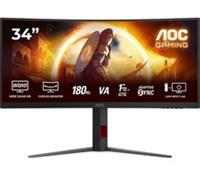 AOC CU34G4 Wide Quad HD 34" Curved VA Gaming Monitor - Black