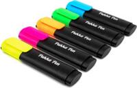 5 x PUKKA HIGHLIGHTER PENS FLUORESCENT OFFICE SCHOOL MARKER PENS