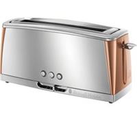 RUSSELL HOBBS Luna 2-Slice Toaster - Silver and Copper - BOX DAMAGE
