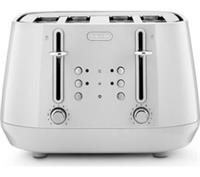 DELONGHI Eclettica CTY4003.WH 4-Slice Toaster - White - BOX DAMAGE