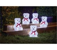 SMART GARDEN InLit Ice Polar Bear Lights - Set of 5