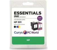 ESSENTIALS HP 301 Combo Black & Tri-colour Ink Cartridges - BOX DAMAGE