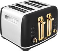 MORPHY RICHARDS Accents 242047 4-Slice Toaster - Black & Gold-BOX DAMAGE