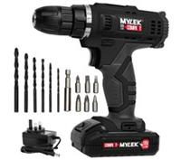 MYLEK 18V Cordless Drill - Black - BOX DAMAGE