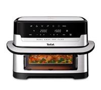 TEFAL Easy Fry EY922 9L FlexDrawer Dual Air Fryer - Stainless Steel