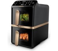 PHILIPS 4000 Series NA462/79 Stacked Dual Basket Air Fryer - Black & Copper