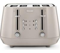 DELONGHI Eclettica CTY4003.BG 4-Slice Toaster - Beige - BOX DAMAGE